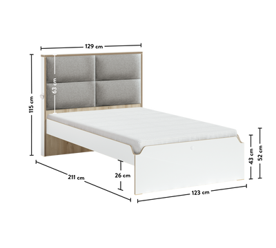 Modera Fabric Headed Bed