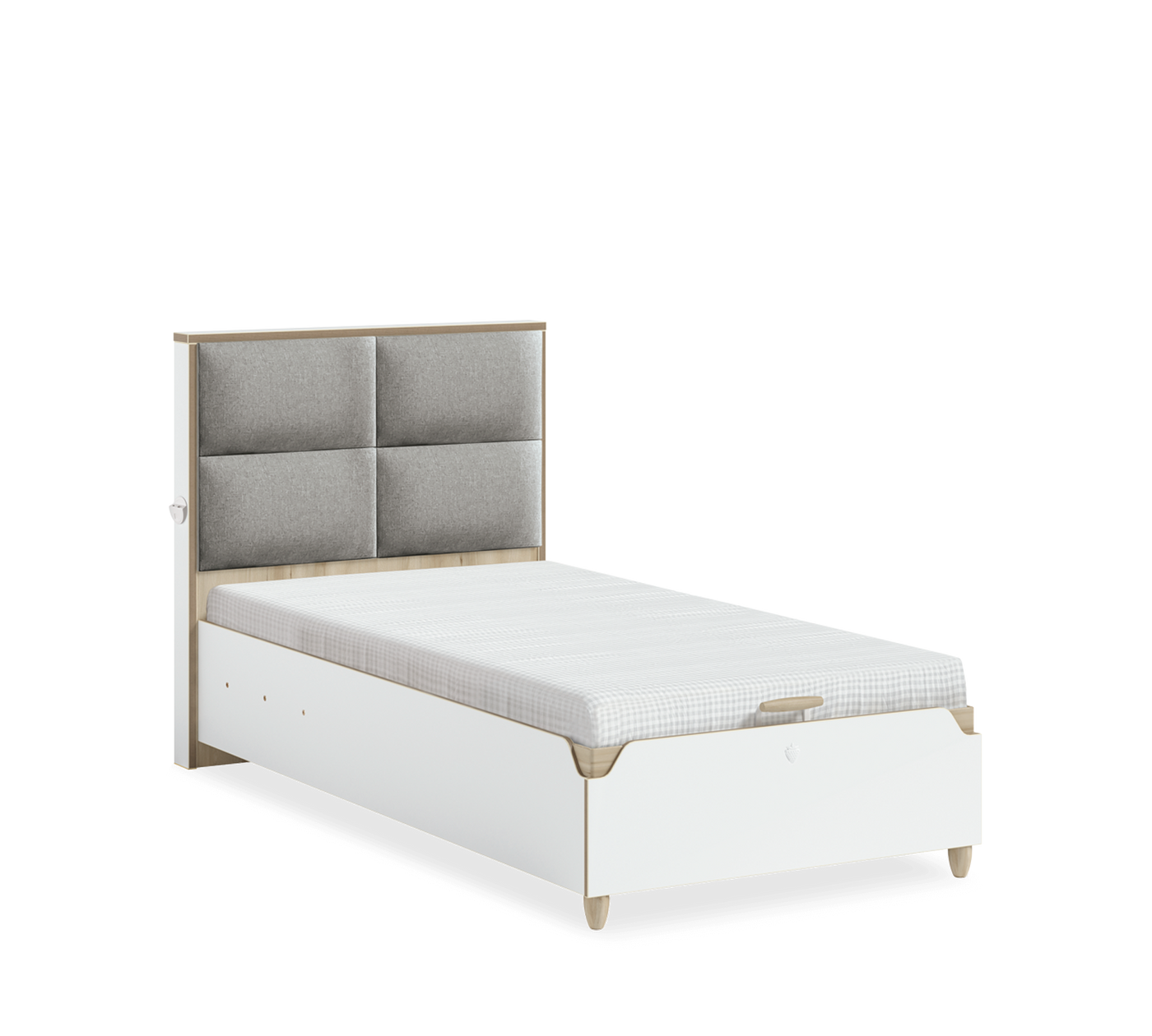 Modera Fabric Headed Bed With Base