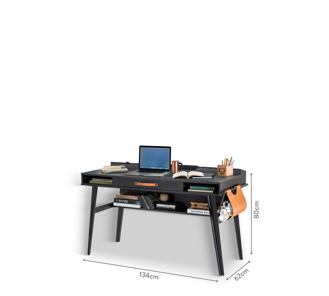 Dark Metal Study Desk (With Unit) – Cilek World