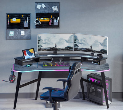 Dark Metal Gaming Desk
