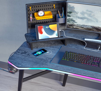Dark Metal Gaming Desk