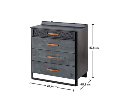 Dark Metal Dresser