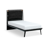 Dark Metal Line Headless Bed (100x200 cm)