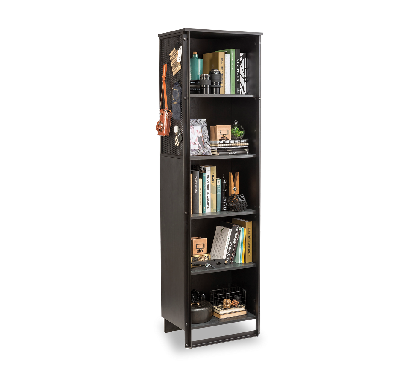 Dark Metal Bookcase