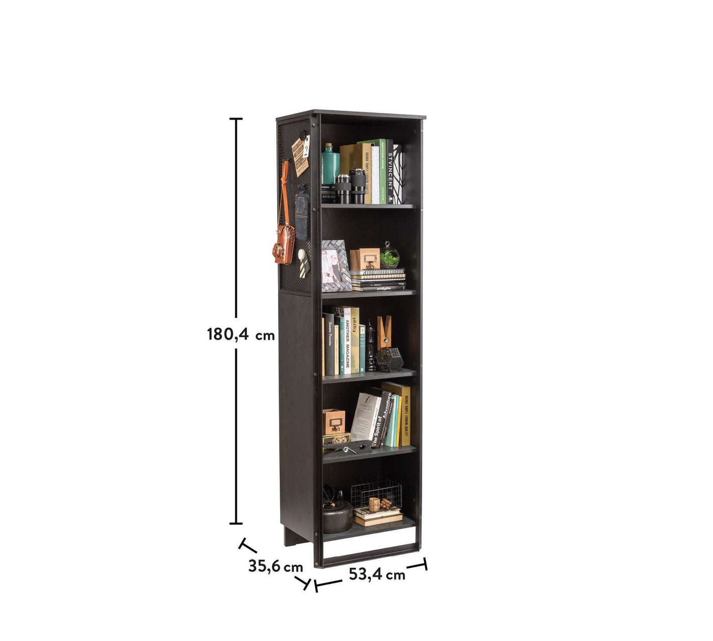 Dark Metal Bookcase