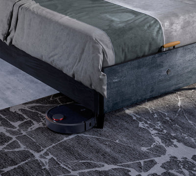 Dark Metal Headless Bed With Base (100x200 cm)