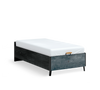 Dark Metal Bed With Base Without Headboard (100x200 cm)