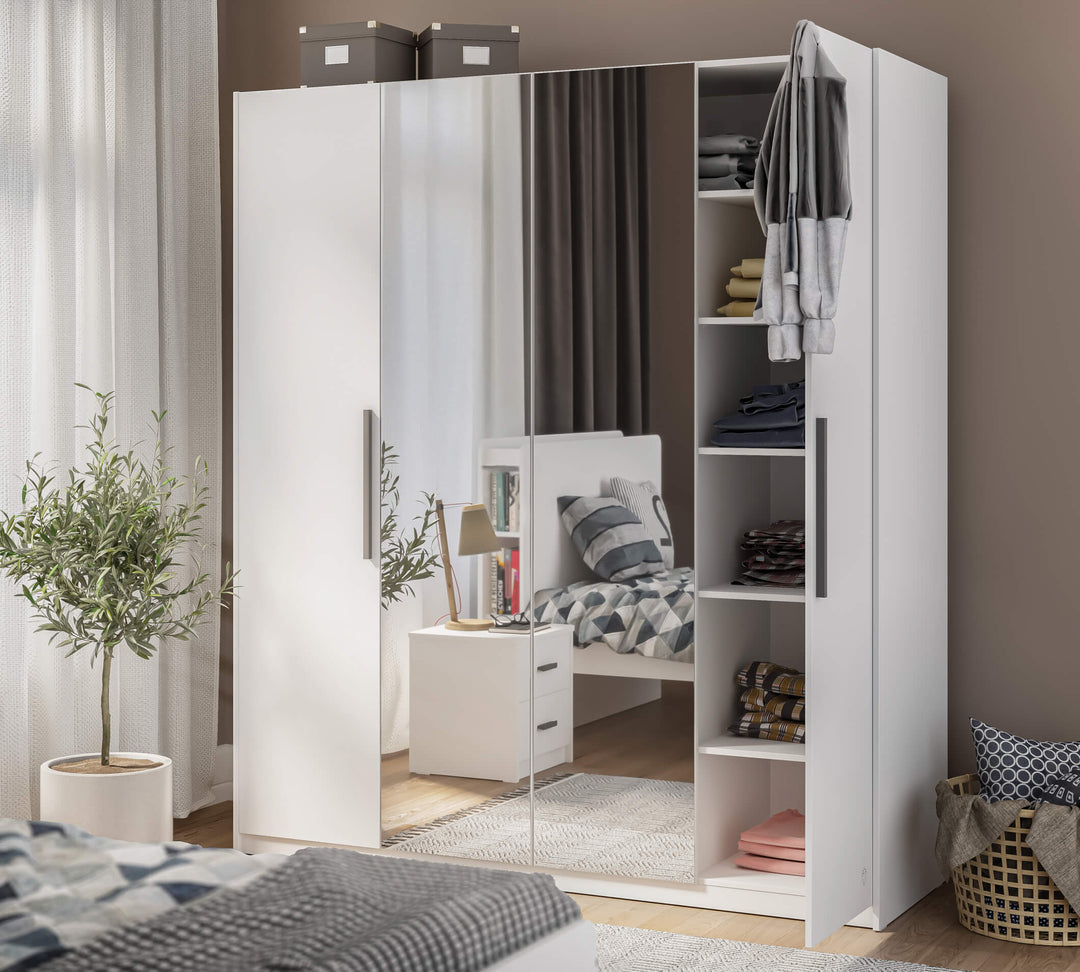 White 4 Doors Wardrobe – Cilek World
