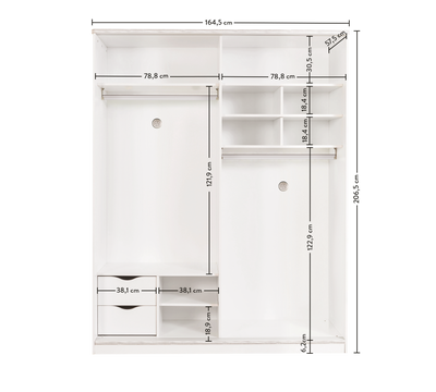 White Schiebeschrank