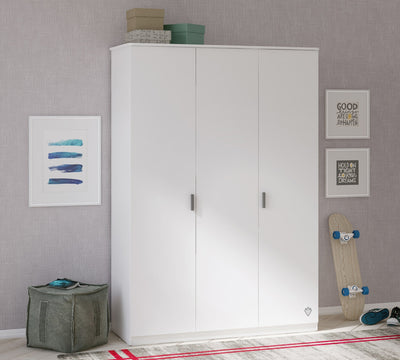 White Kleiderschrank mit 3 Türen Line