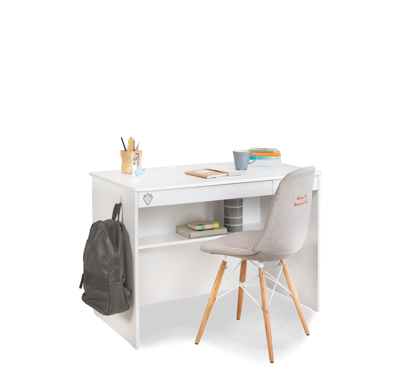 White Study Desk