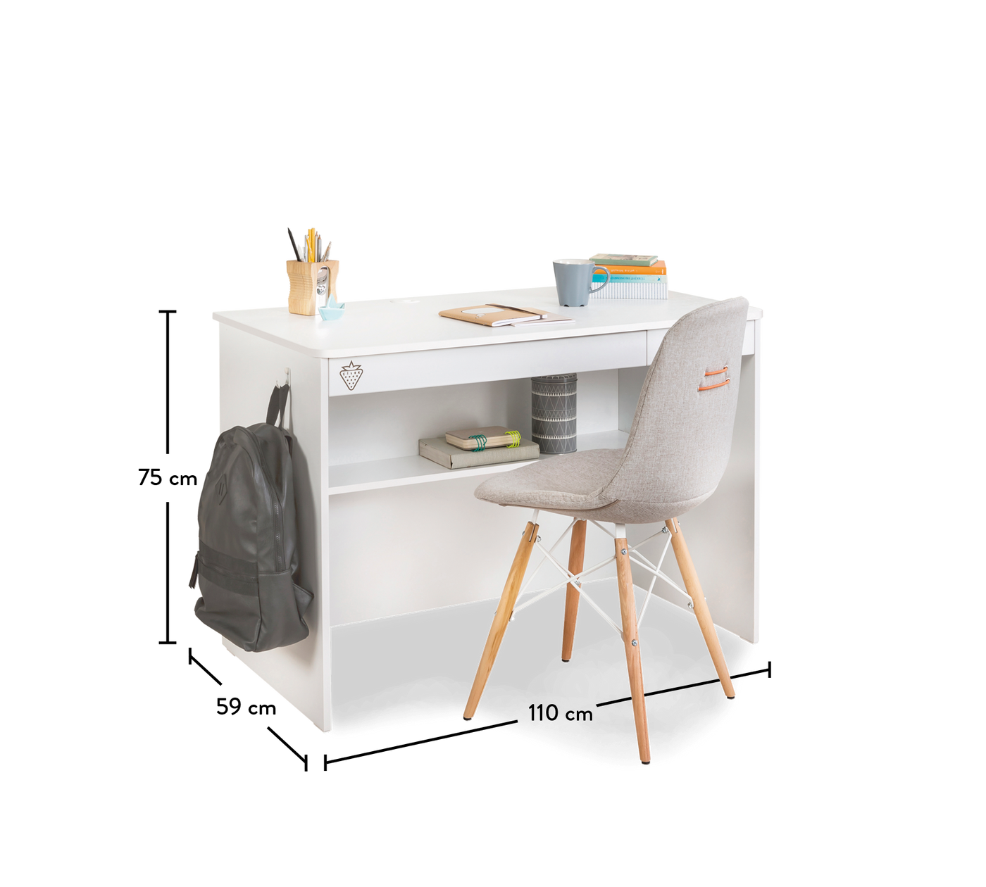 White Study Desk