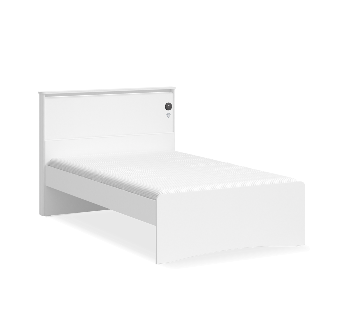 White Flat Headboard (100 cm)