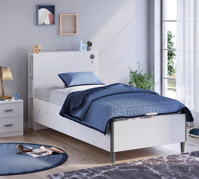 White Bed With Base