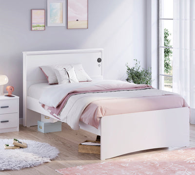 White Headless Bed (120x200 cm)