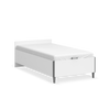 White Headless Bed With Base (100x200 cm)