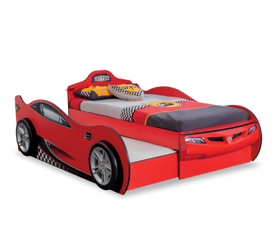 Race Cup Carbed (With Friend Bed) (Red) (90x190 - 90x180 cm)