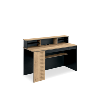 Black Large Study Desk With Unit