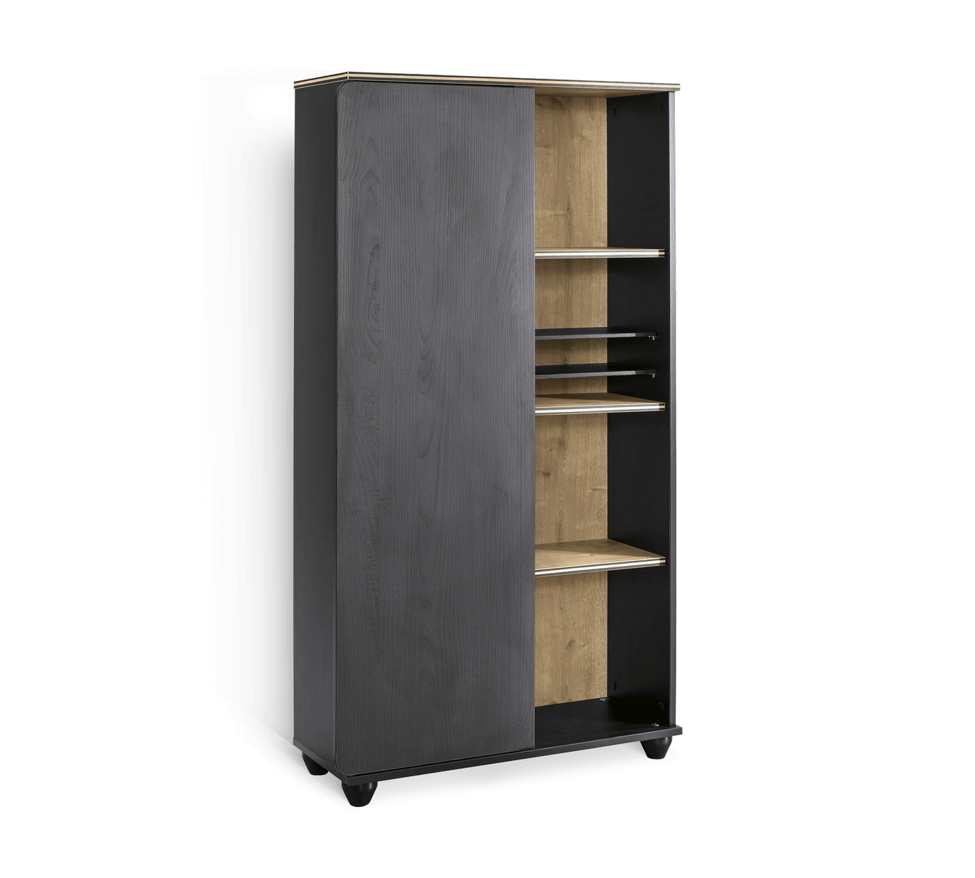 Black Bookcase With Storage