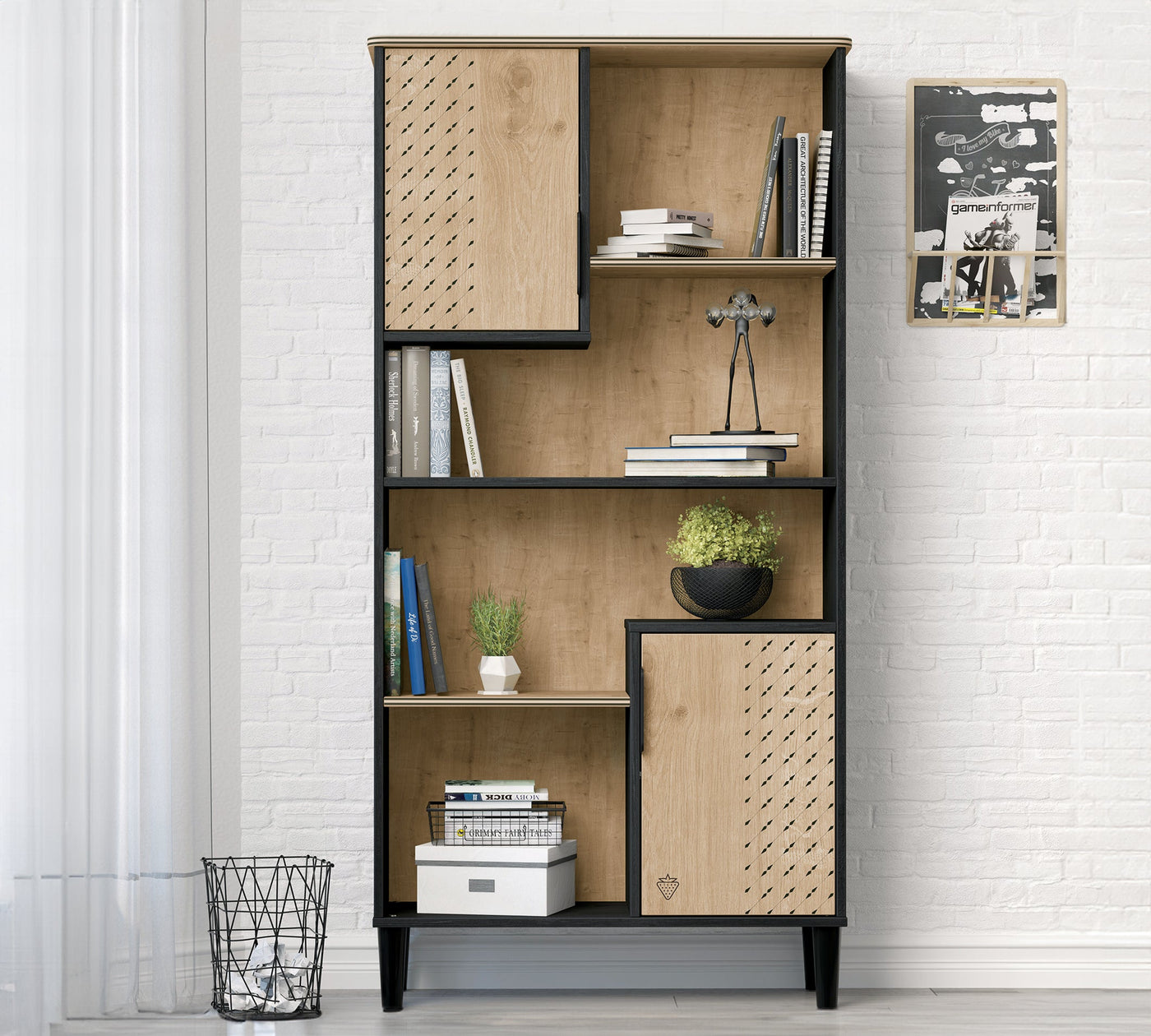 Black Large Bookcase