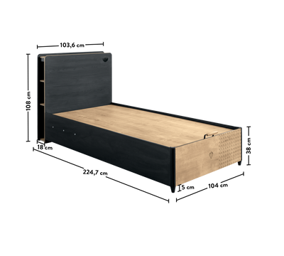 Black Bed With Base