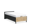 Black Headless Bed With Base (100x200 cm)