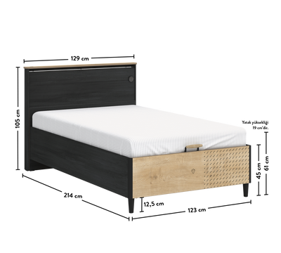 Black Bed With Base