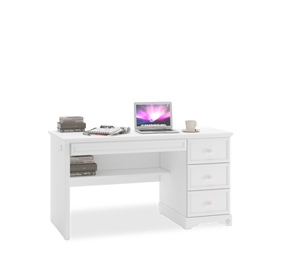 Rustic White Study Desk