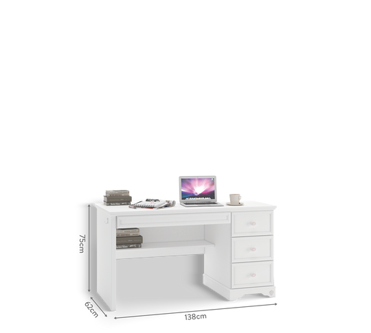 Rustic White Study Desk – Cilek World