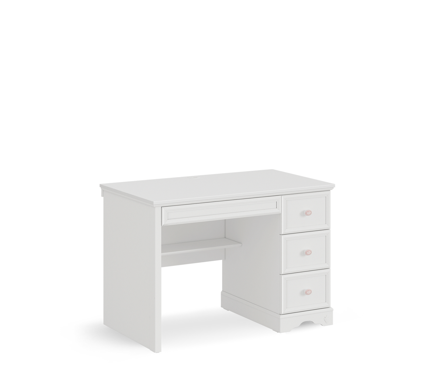 Rustic White Small Study Desk