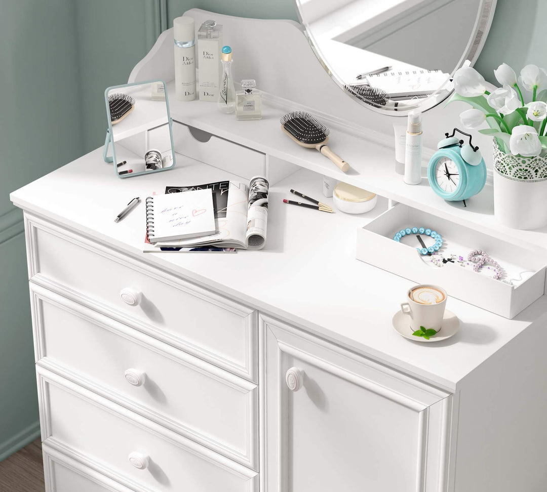 white dresser w mirror West Chester Dresser & Mirror main image 1