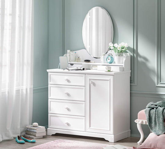 Rustic White Dresser Mirror – Cilek World