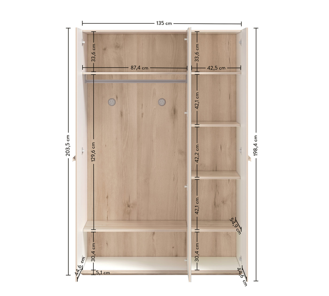 Duo 3 Doors Wardrobe