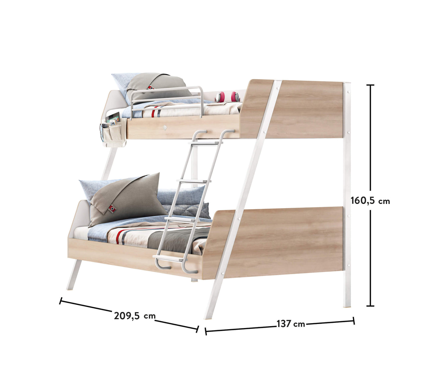 Duo Large Bunk Bed (90x200-120x200 cm)