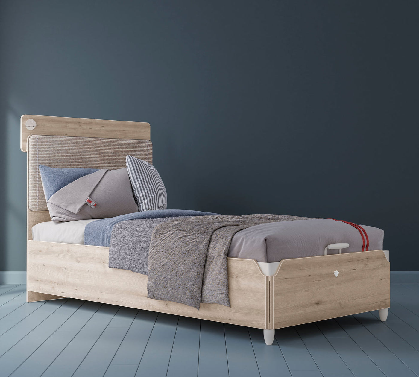 Duo Line Bed With Base (100x200 cm)