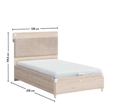 Duo Line Bed With Base (100x200 cm)