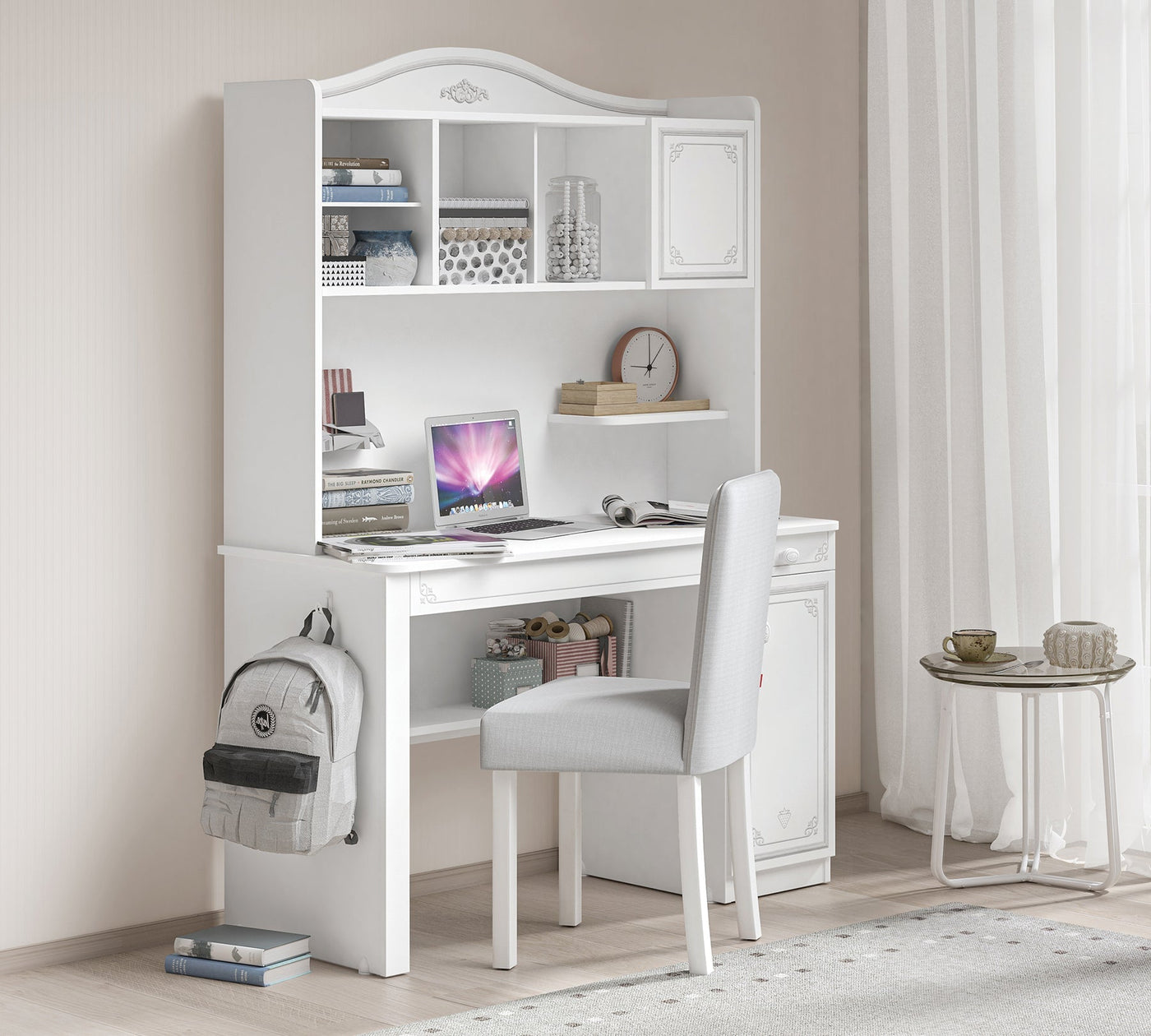 Selena Grey Study Desk With Unit