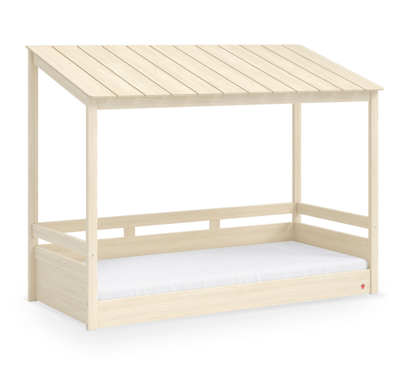 Montes Natural Pencereli Wooden Roof Bed (90x200 cm)