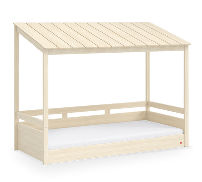 Montes Natural Bed With Wooden Roof