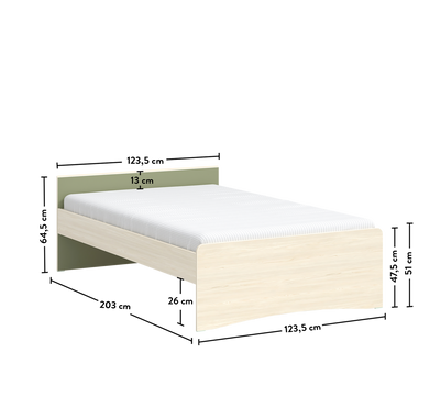 Montes Natural Headless Bed