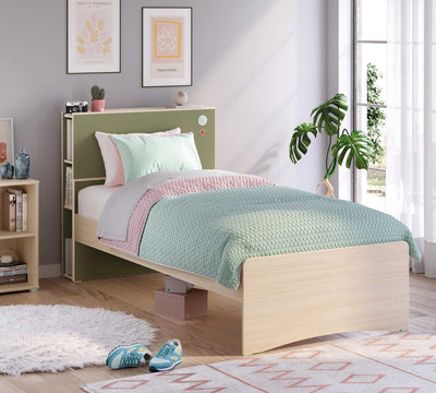 Montes Natural Bookshelf Headboard 120 cm