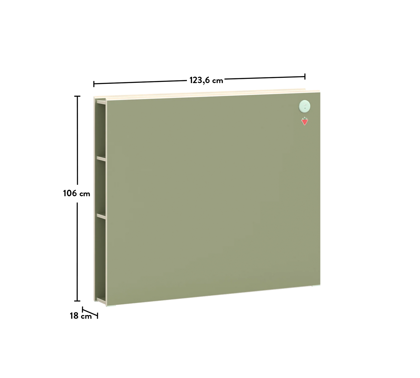 Montes Natural Bookshelf Headboard 120 cm