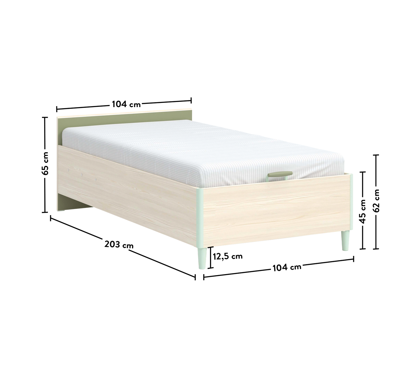 Montes Natural Headless Bed With Base