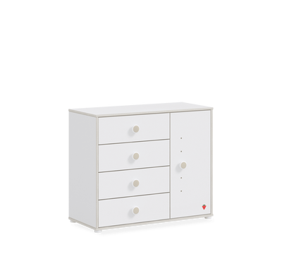 Montes White Dresser With Cover