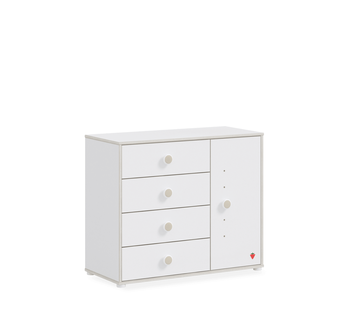 Montes White Dresser With Cover