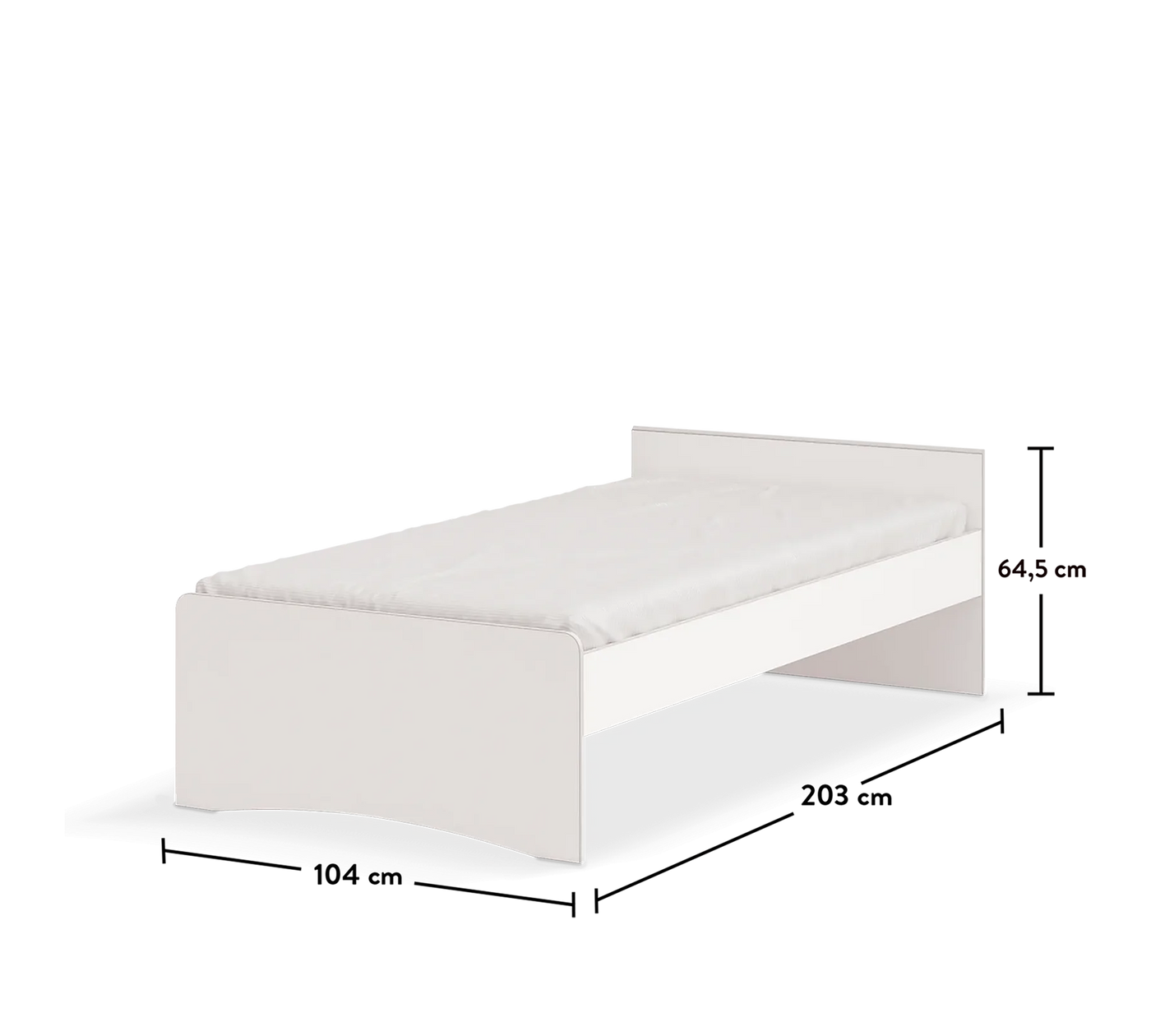 Montes White Headless Bed