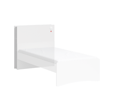 Montes White Bookshelf Headboard