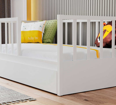 Montes White Alpha Bed Without Roof (100x200 cm)