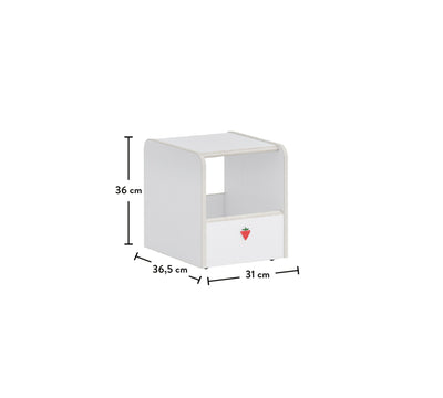 Montes White Toy Box/puff