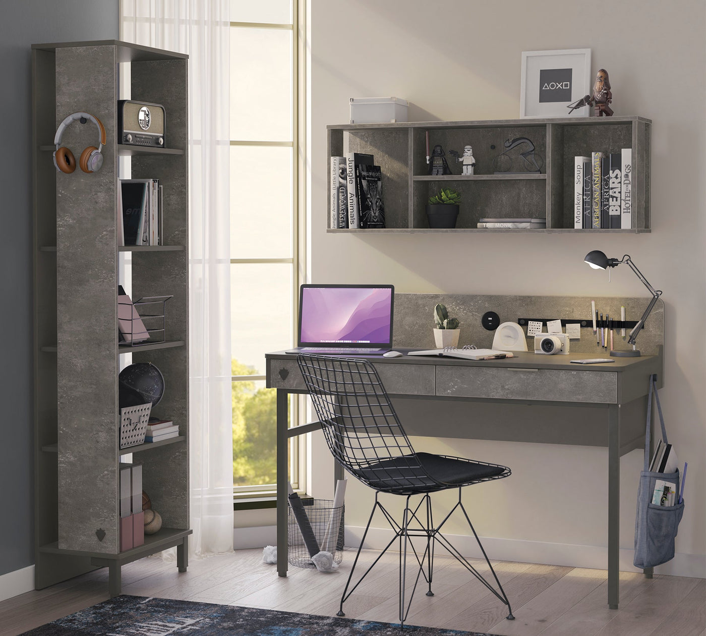 Space Gray Wall Unit